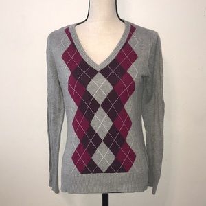 Merona grey plaid sweater